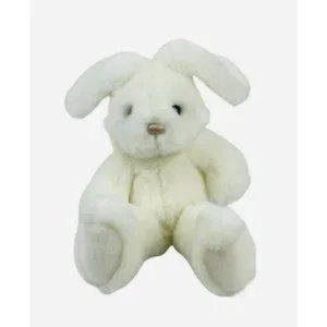 Vintage 1988 Gund White Rabbit Bunny Plush 10" Korea Easter Floppy Ears Peter